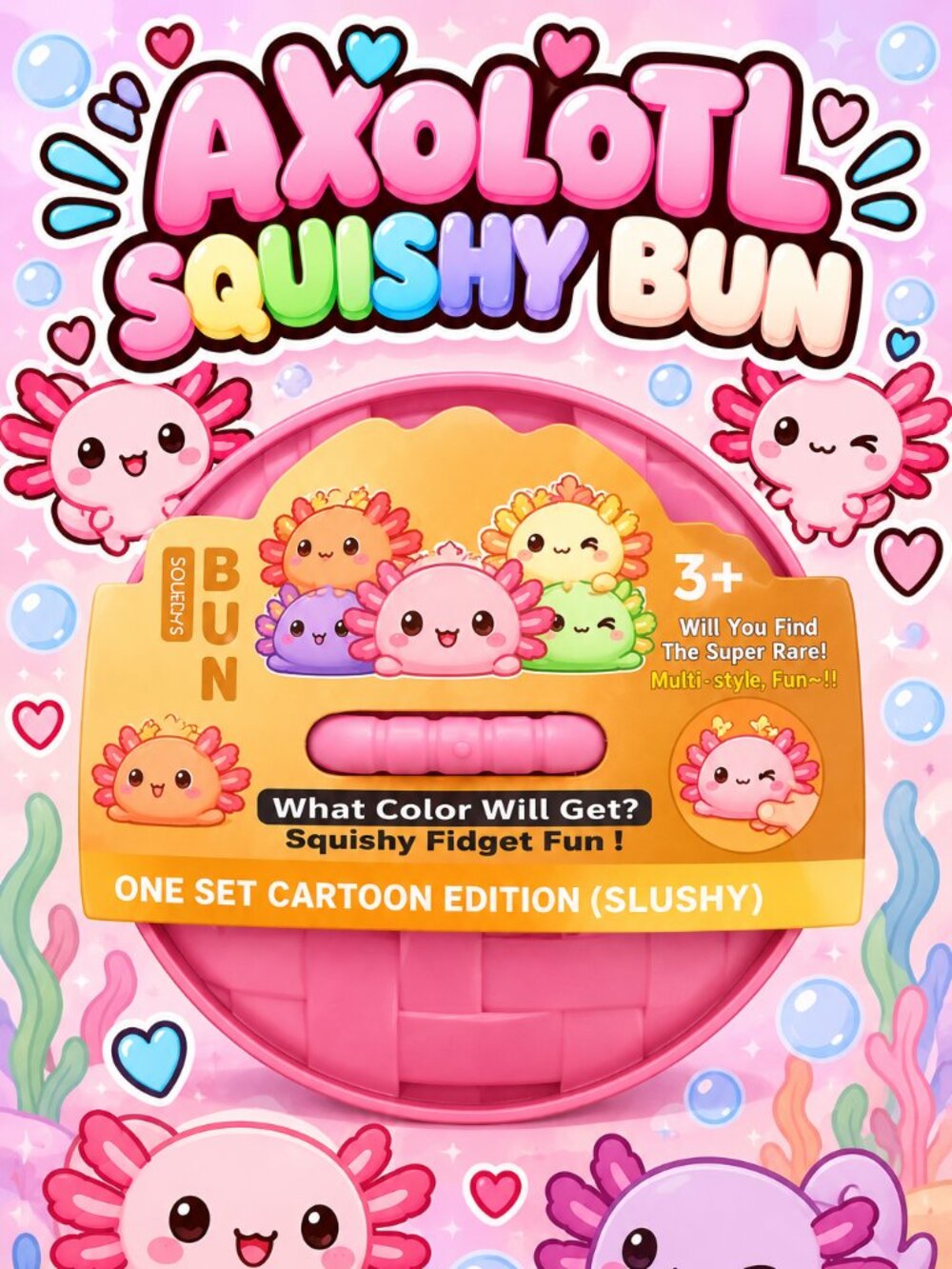 Axolotl squishy bun